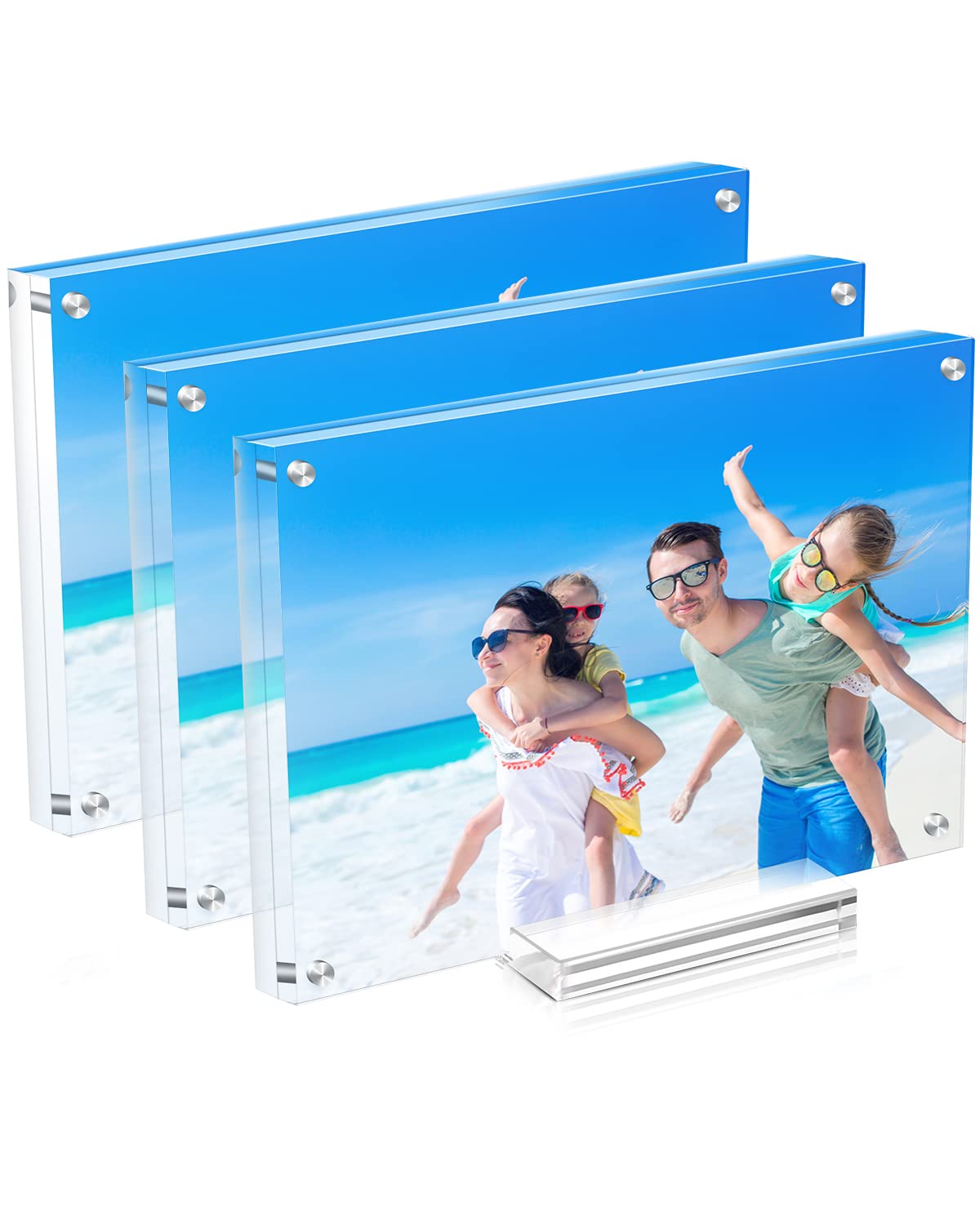 3 Pack Acrylic Picture Frame 8—10 Clear Double Sided Magnetic